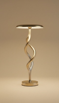 Sculpted Metal Table Lamp Matte Black