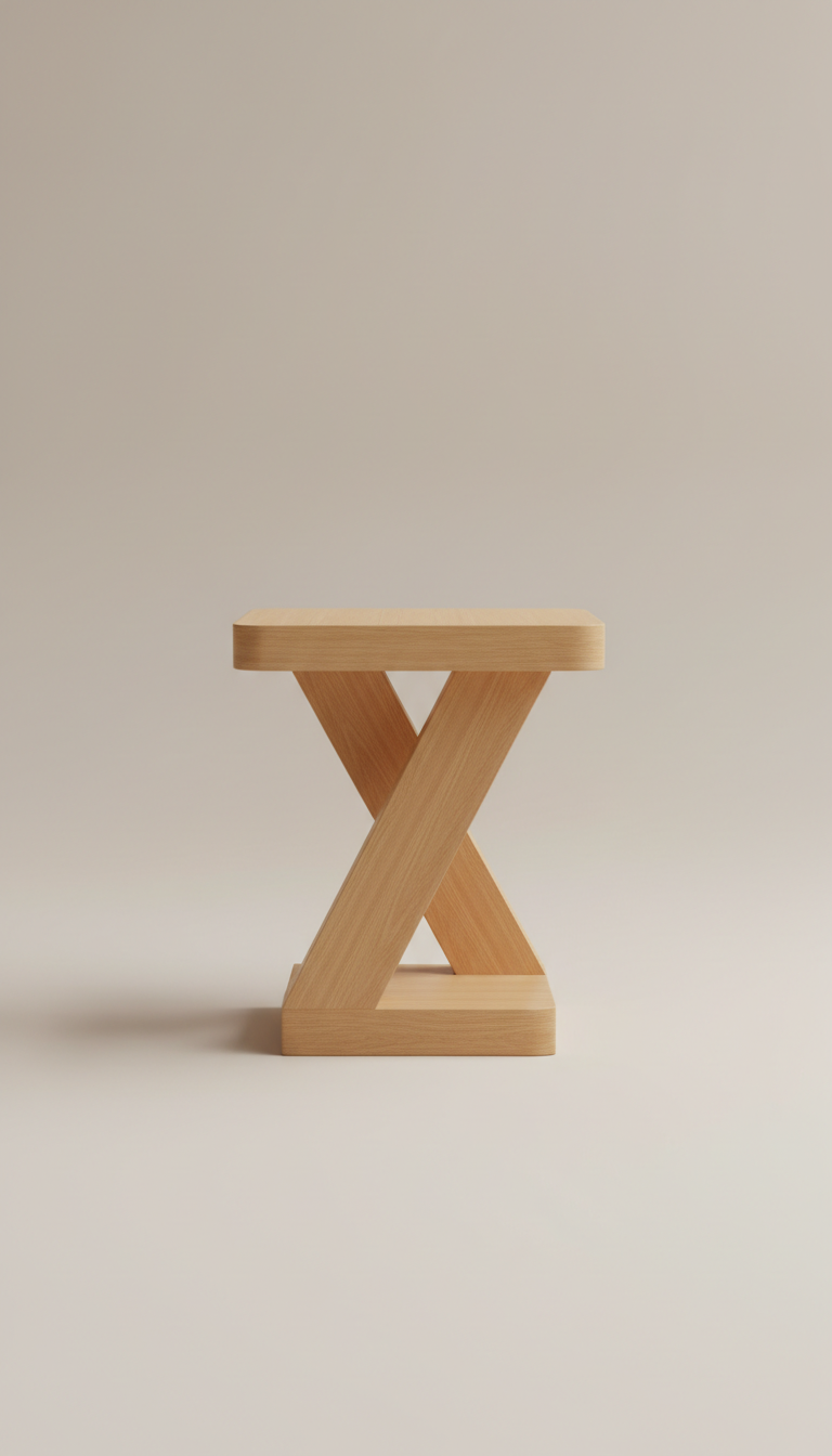 Contemporary Wooden Side Table Oak Veneer
