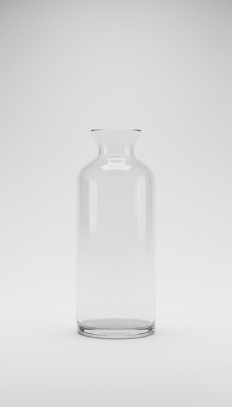 Minimalist Glass Vase Cylinder Form